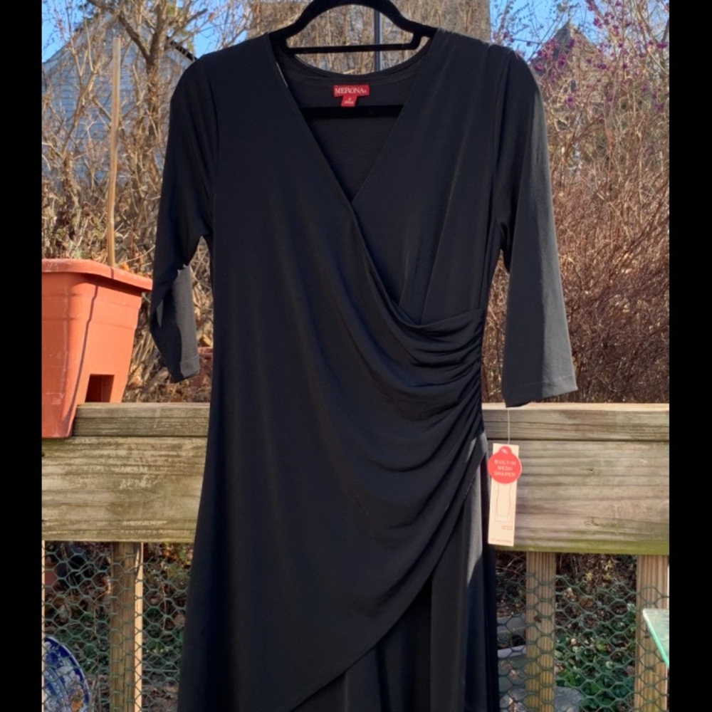 Merona Figure Shaping Black Dress Size M